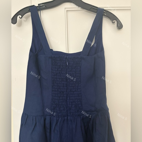 Reformation Janu Linen Dress in Danube NWOT - Picture 6 of 8